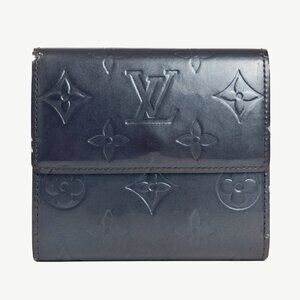 Louis Vuitton Indigo Monogram Vernis Leather Billfold Wallet w/ Four Card Slots